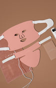 Bright On LED Mask For Face & Neck - Peach